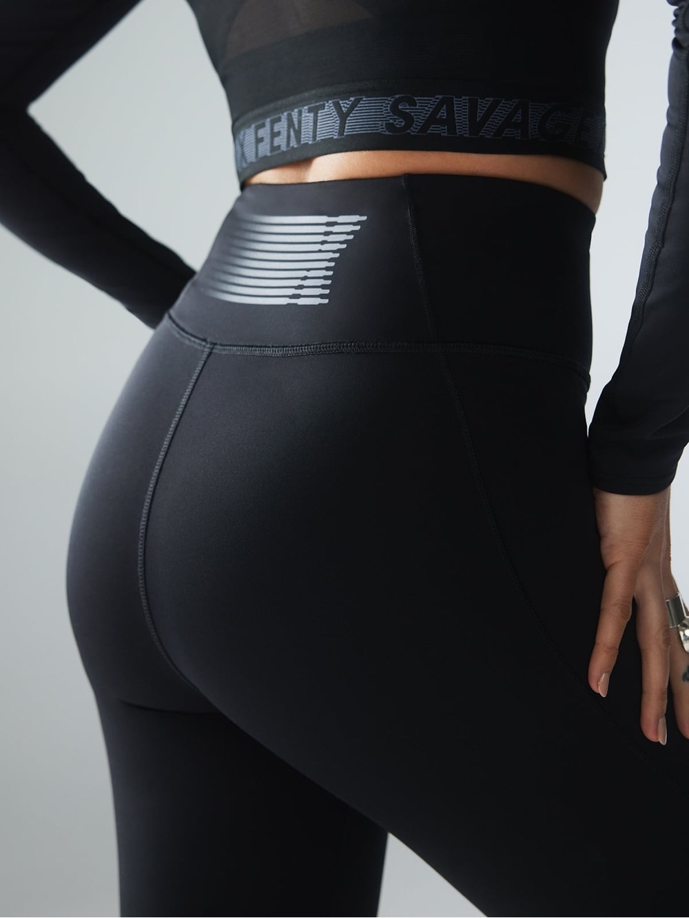 Savage X Fenty Black Sky-Hi Super High Waist Leggings